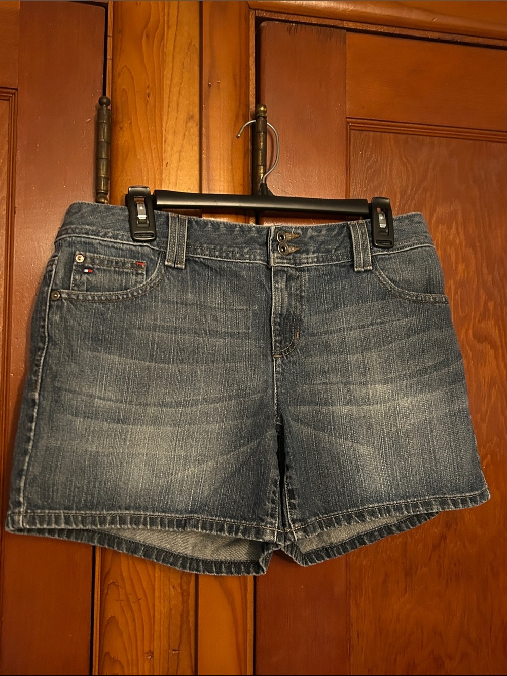 Tommy Hilfiger Women's Faded Blue Denim Shorts